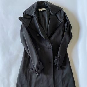 Black evening trench coat